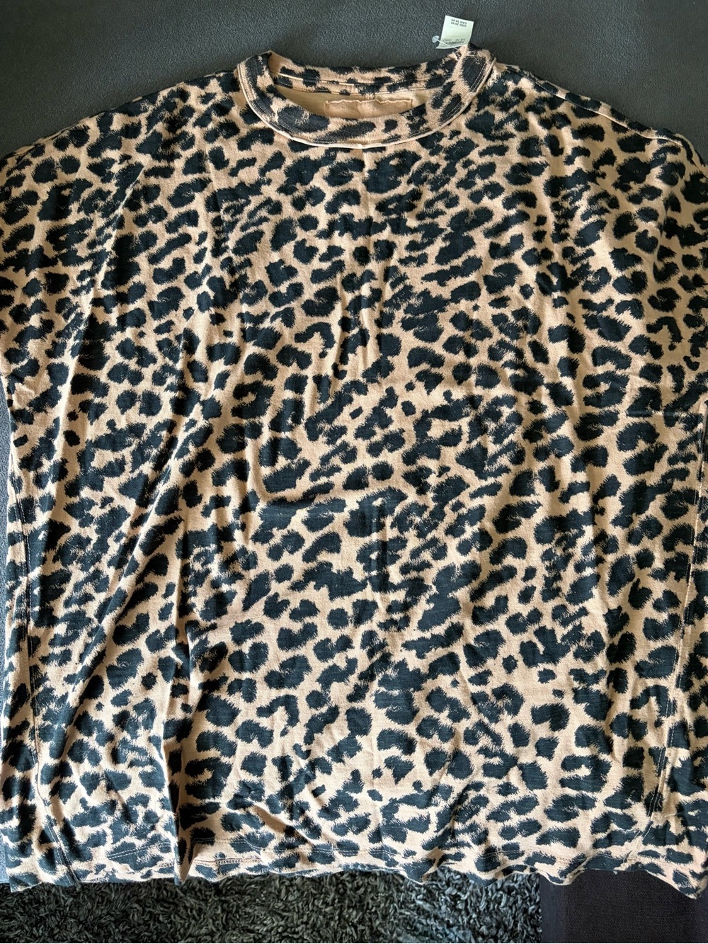 aerie Leopard Print Pullover - Black & Tan